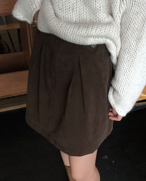 cody corduroy mini skirt / 2color